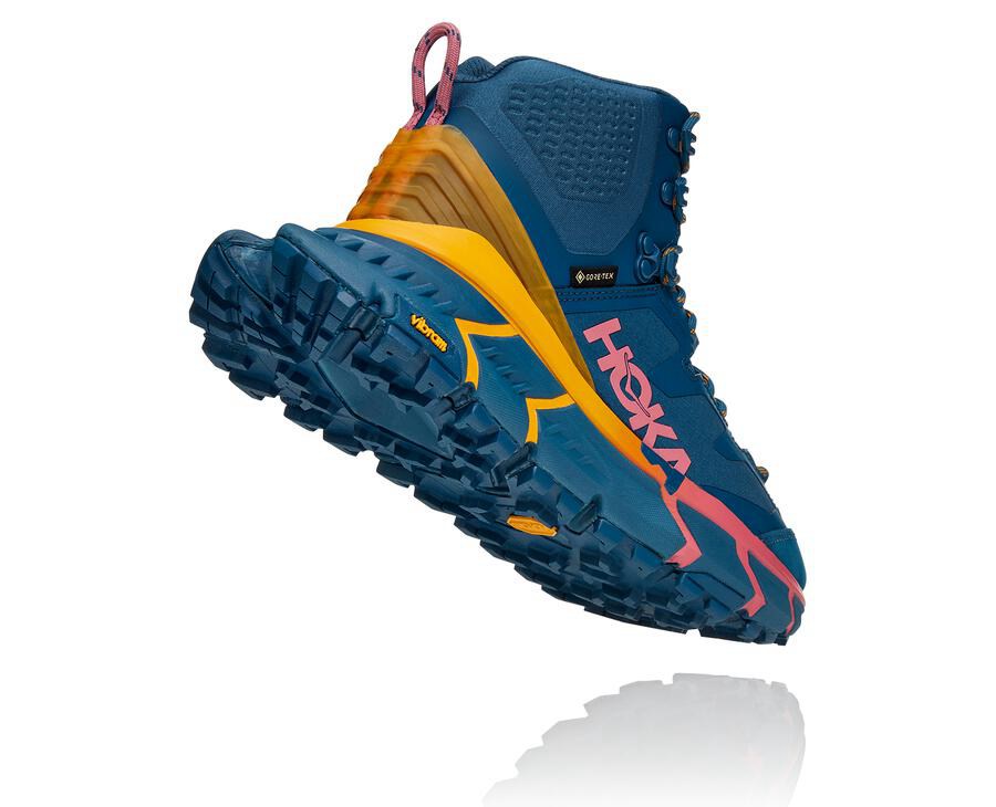 Botas De Montaña Hoka One One Mujer - Tennine Hike Gore-Tex - Azules - GEV216548